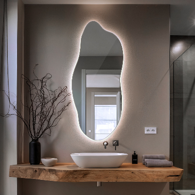 Oglinda forma neregulata led inovatoare