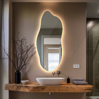Oglinda forma neregulata led inovatoare