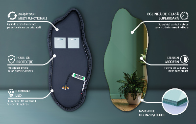 Oglinda forma neregulata led inovatoare