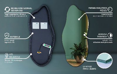 Oglinda forma neregulata led inovatoare