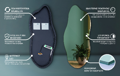 Oglinda forma neregulata led inovatoare