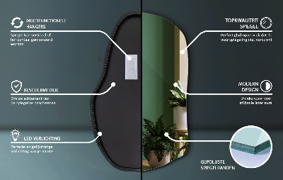Oglinda forma neregulata led unică