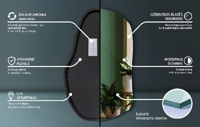 Oglinda forma neregulata led unică