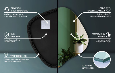 Oglindă organică cu led accesoriu modern