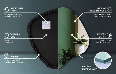 Oglindă organică cu led accesoriu modern