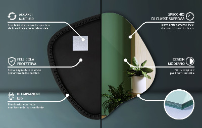 Oglindă organică cu led accesoriu modern