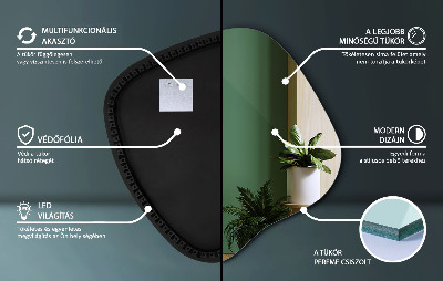 Oglindă organică cu led accesoriu modern