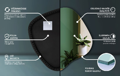 Oglindă organică cu led accesoriu modern