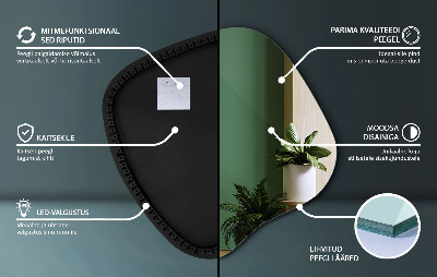 Oglindă organică cu led accesoriu modern