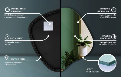 Oglindă organică cu led accesoriu modern