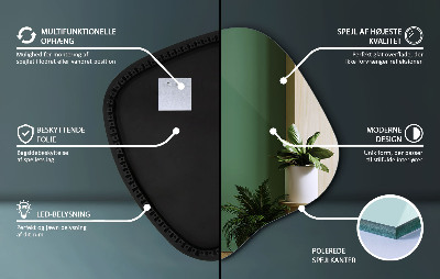 Oglindă organică cu led accesoriu modern