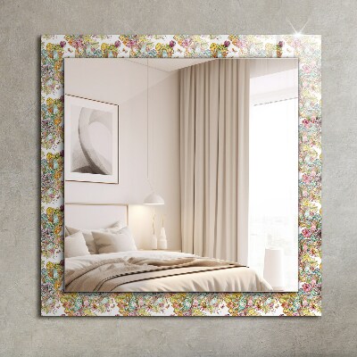 Oglinda imprimata Flori de fluturi colorate