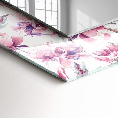 Oglinda rama cu imprimeu Motive florale mov