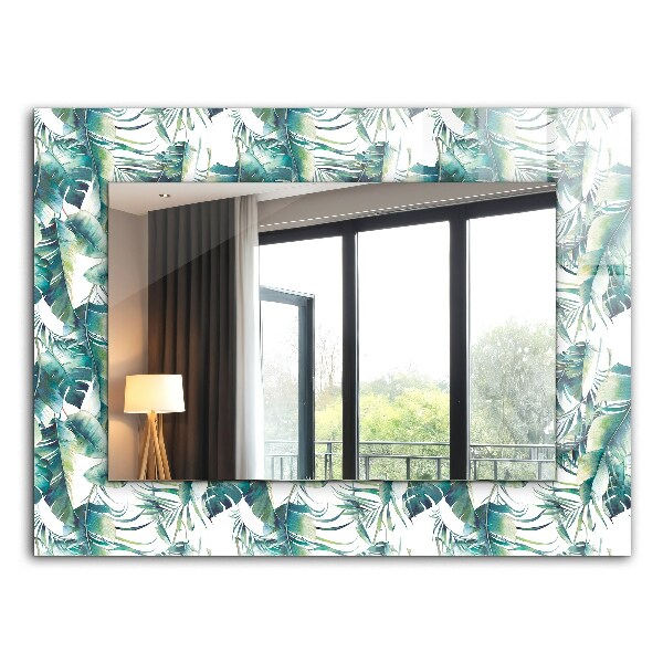 Decor oglinda Frunze tropicale verzi