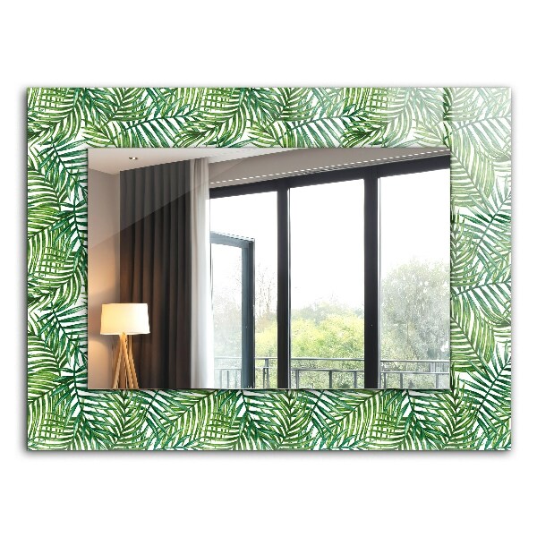 Oglinda imprimata Frunze verzi de palmier