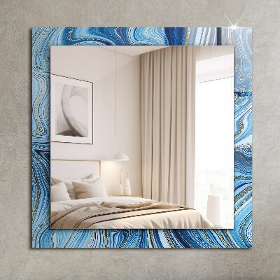 Oglinda perete decorativa Motiv abstract albastru