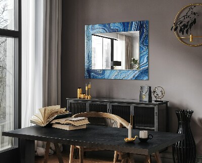 Oglinda perete decorativa Motiv abstract albastru