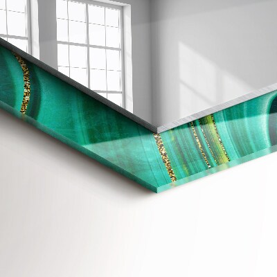 Oglinda rama cu imprimeu Textură abstractă verde