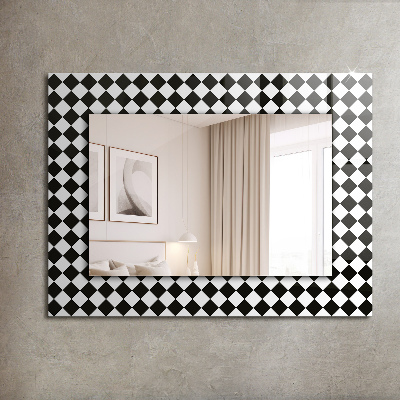 Oglinda imprimata Tablă de șah în alb și negru