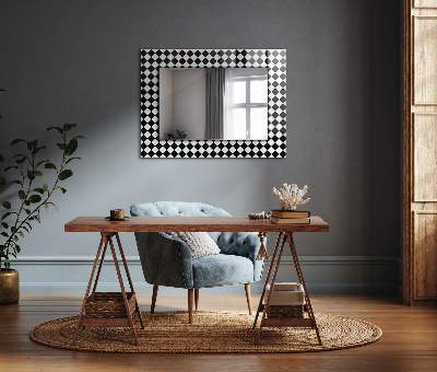 Oglinda imprimata Tablă de șah în alb și negru