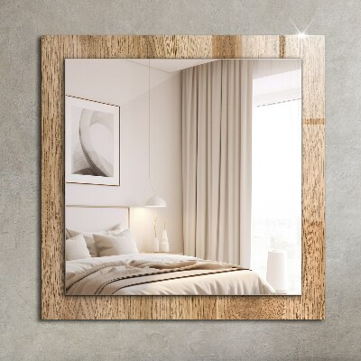 Oglinda cu rama imprimata Textura lemnului