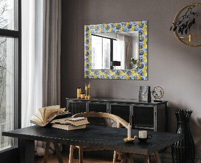 Decoratiuni perete cu oglinda Model floral colorat