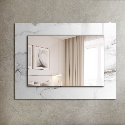 Oglinda rama cu imprimeu Motive din marmură albă