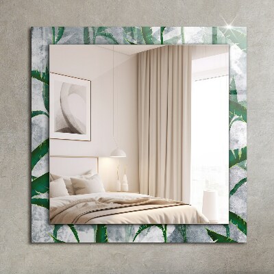 Decoratiuni perete cu oglinda Plante cu frunze verzi