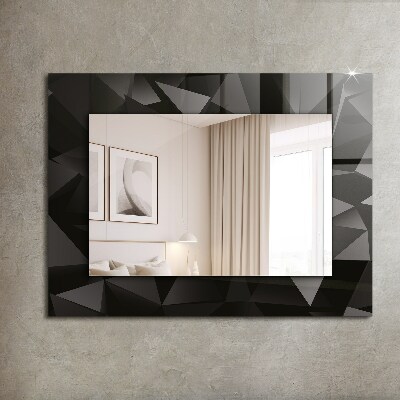 Oglinda rama cu imprimeu Forme geometrice negre