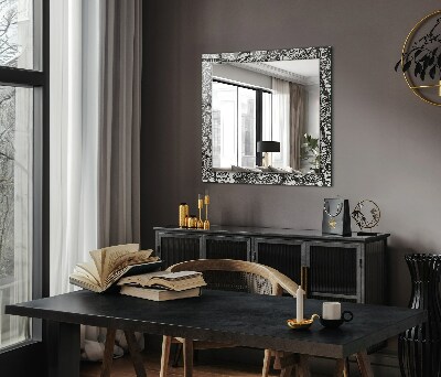 Oglinda perete decorativa Modele în alb și negru