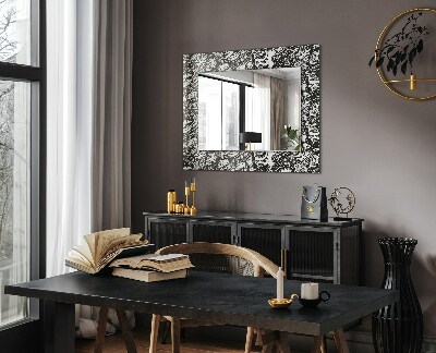 Oglinda perete decorativa Modele în alb și negru