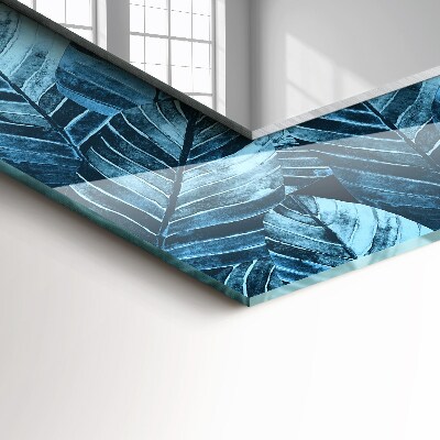 Oglinda imprimata Modele cu frunze albastre