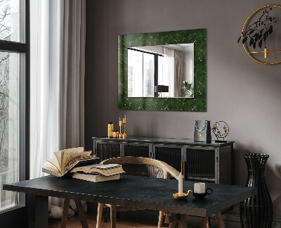 Oglinda cu decor Modele de frunze verzi