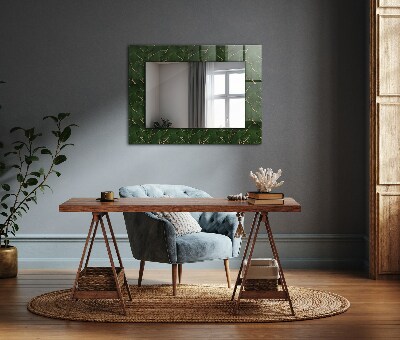 Oglinda cu decor Modele de frunze verzi