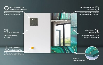 Oglinda rama cu imprimeu Model geometric colorat