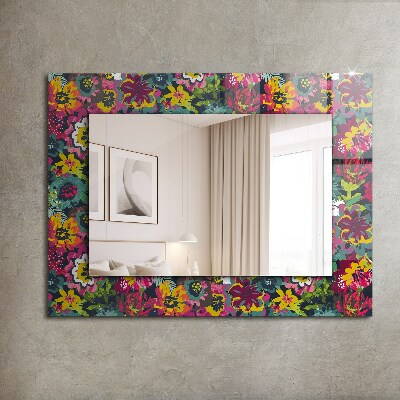 Oglinda decor perete Motiv floral colorat