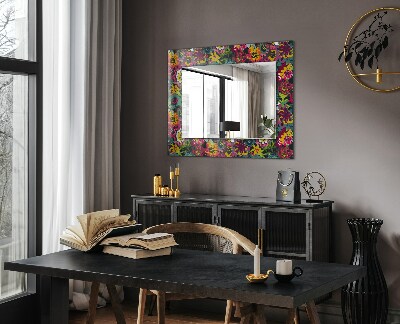 Oglinda decor perete Motiv floral colorat