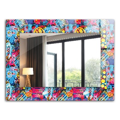 Oglinda cu decor Motiv abstract colorat