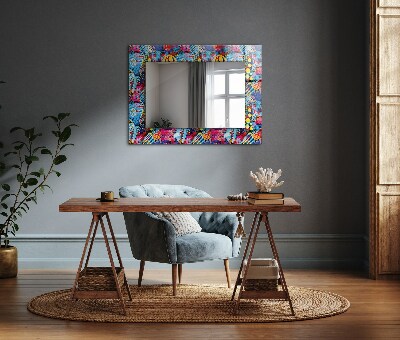 Oglinda cu decor Motiv abstract colorat