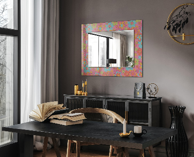 Oglinda cu decor Stele roz