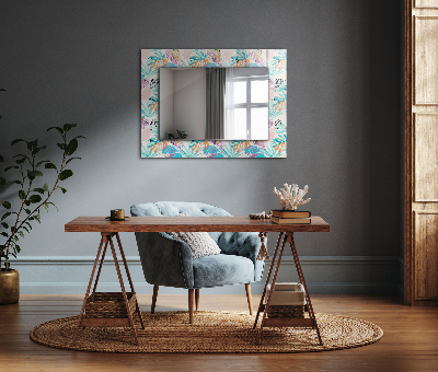 Oglinda perete decorativa Valuri abstracte colorate