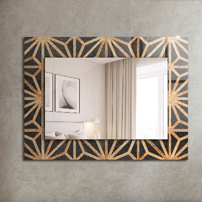 Decoratiuni perete cu oglinda Model geometric în os