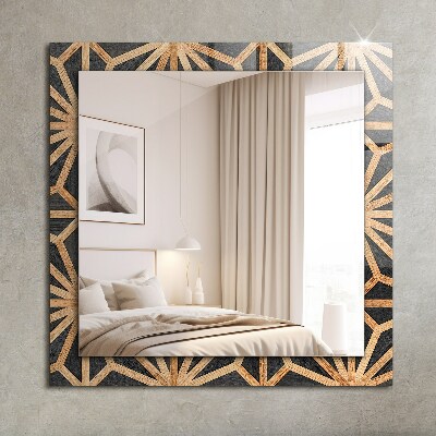 Decoratiuni perete cu oglinda Model geometric în os