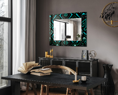 Oglinda cu decor Motive geometrice în turcoaz