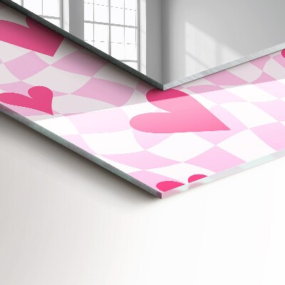 Oglinda imprimata Cupe roz