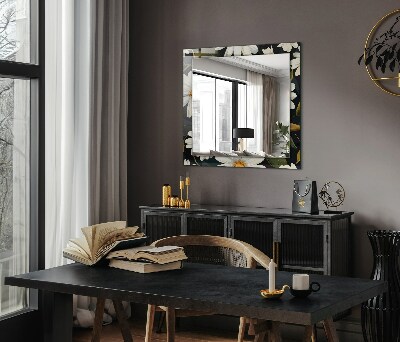 Oglinda cu decor Ceață Margherita bianca