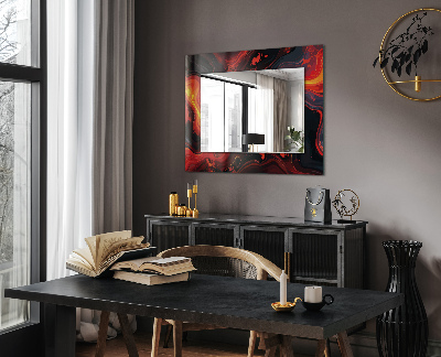 Oglinda cu rama imprimata Astrata lavă colorată