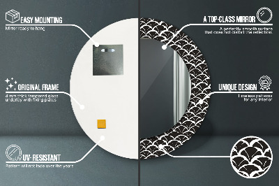 Decor oglinda rotunda Scale orientale