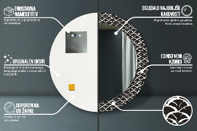 Decor oglinda rotunda Scale orientale