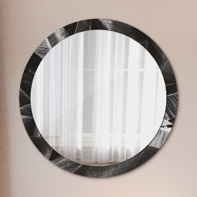 Oglinda rotunda cu rama imprimata Palmieri tropicali